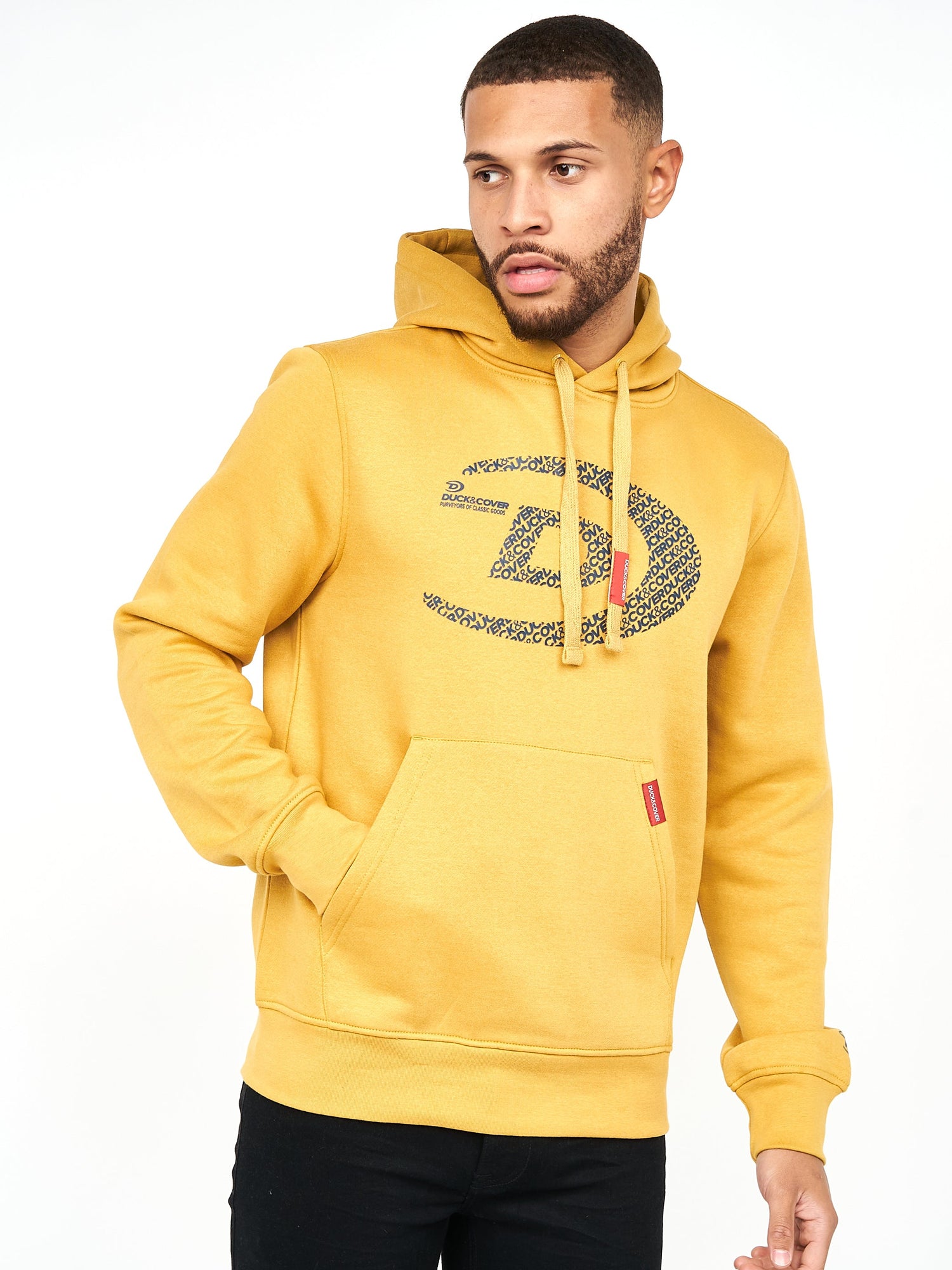 Duck & Cover - Mens Bromley Hoodie Yellow – Duck and Cover