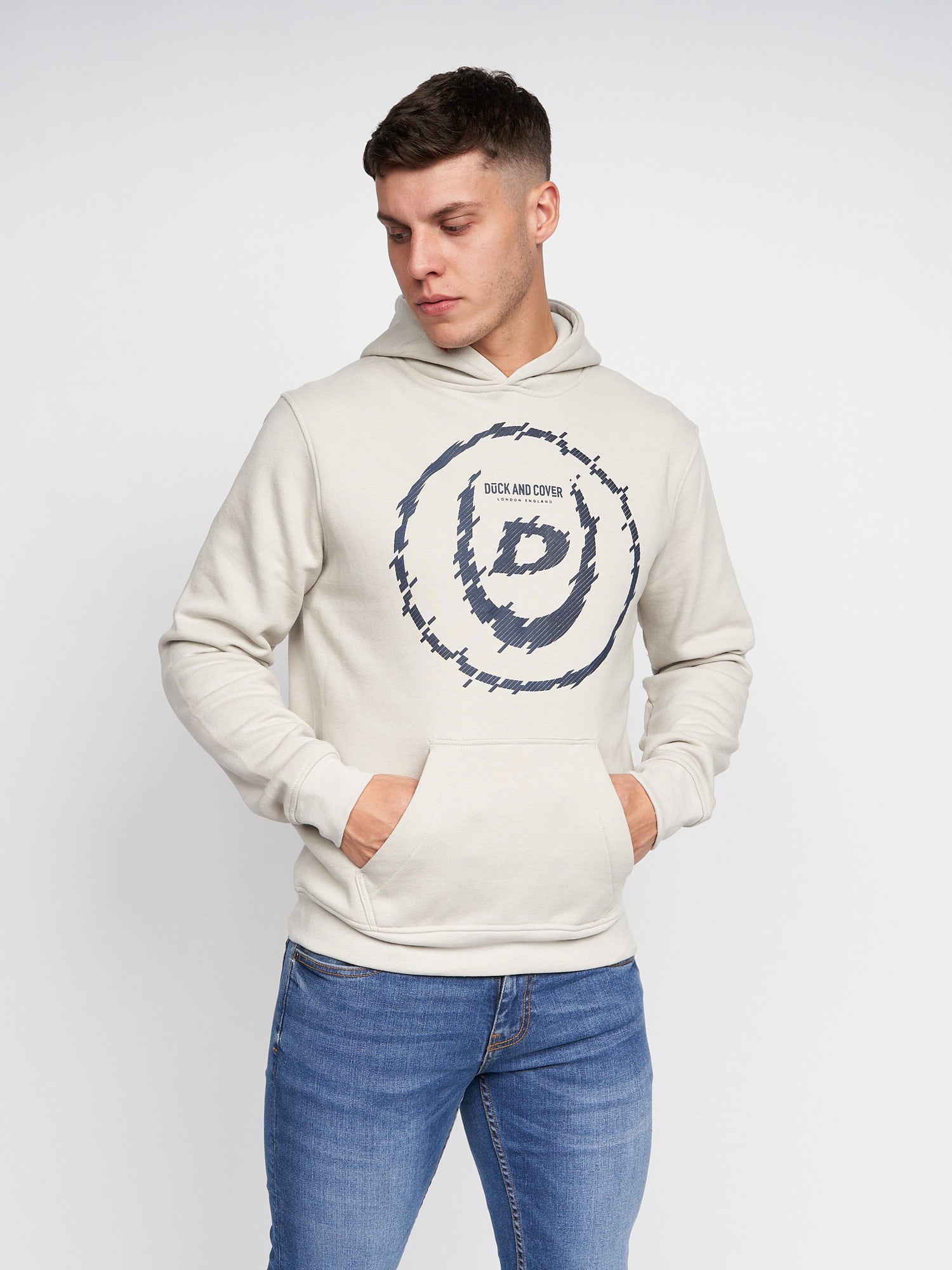 Duck & Cover - Mens Spoures Hoodie Off White – Duck and Cover