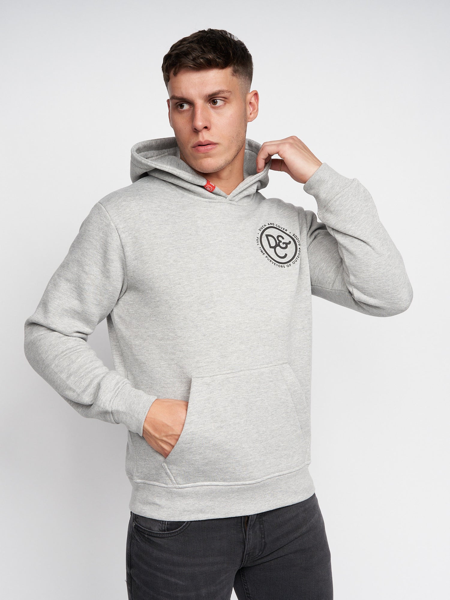 Duck & Cover - Mens Macksony Hoodie Grey Marl – Duck and Cover