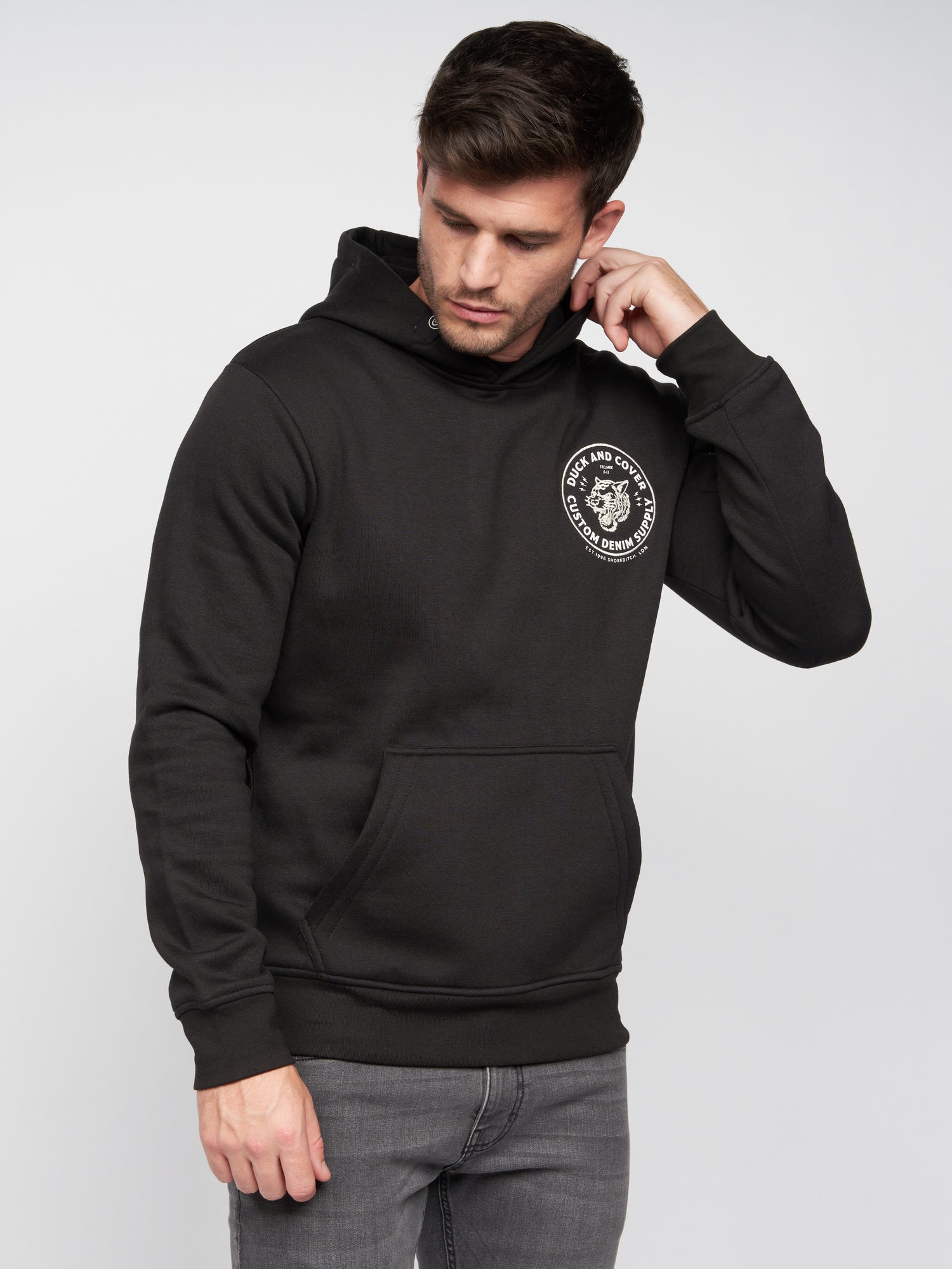 Duck & Cover - Mens Supplys Hoodie Black – Duck and Cover