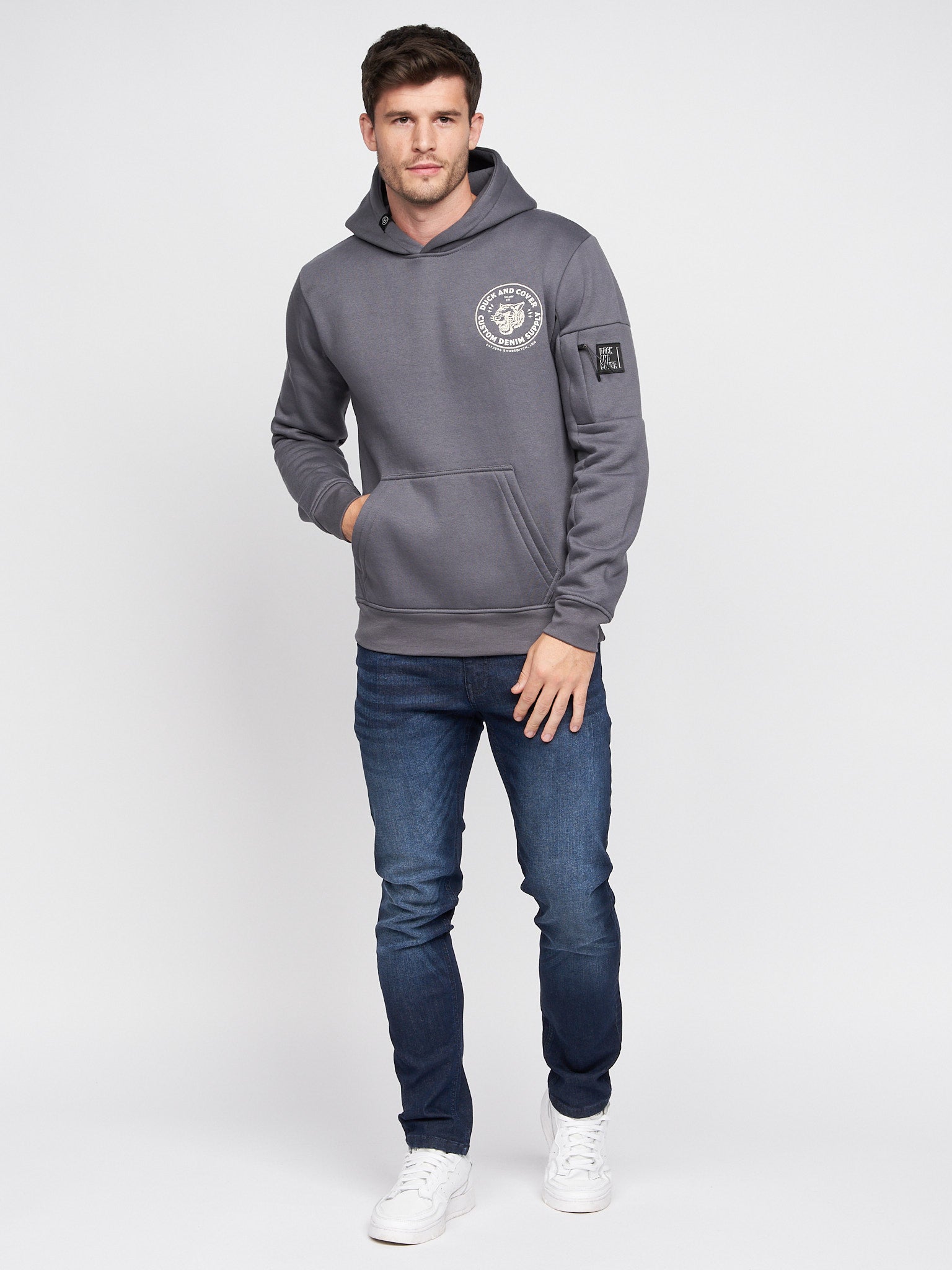 Duck & Cover - Mens Supplys Hoodie Dark Grey – Duck and Cover